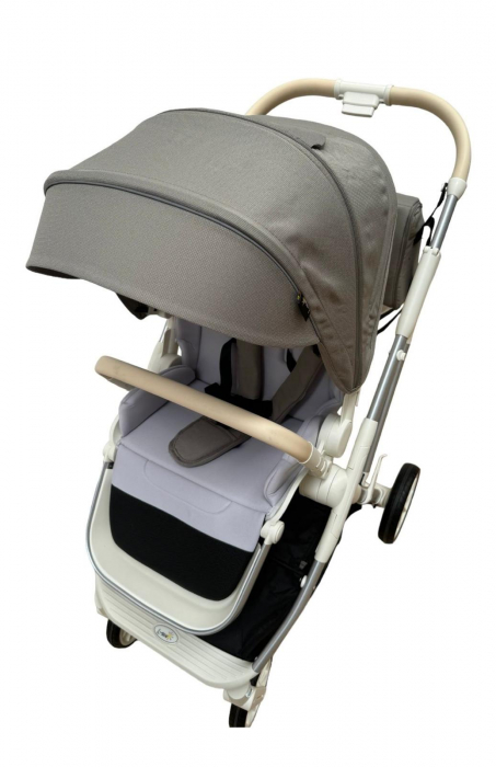 Carucior copii, 0-36 luni, sarcina maxima 22 kg, Landou reversibil, Colectie Lux, Geanta de scutece, Bej Kaki [3]