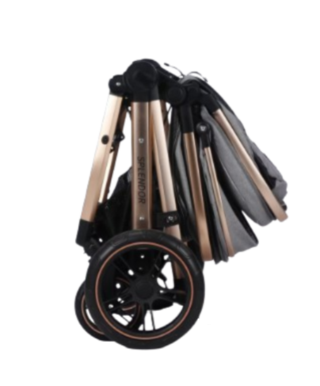 Carucior copii, 2 in 1, multifunctional, Pliere compacta tip carte, suspensie la roti [9]