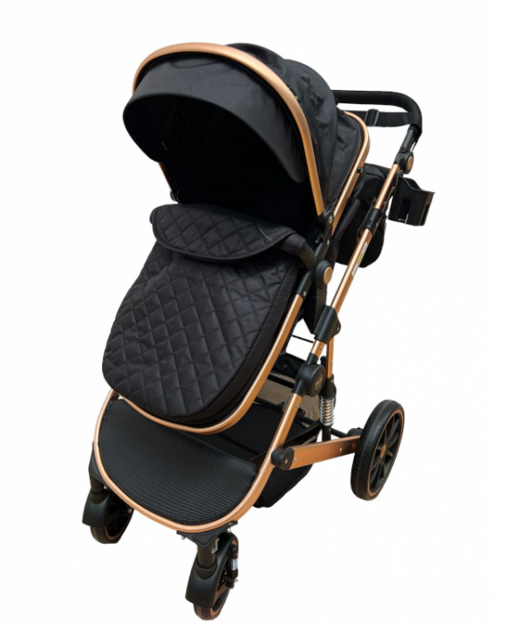 Carucior copii, 2 in 1, multifunctional,  Matlasat, Pliere compacta tip carte, suspensie roti [2]