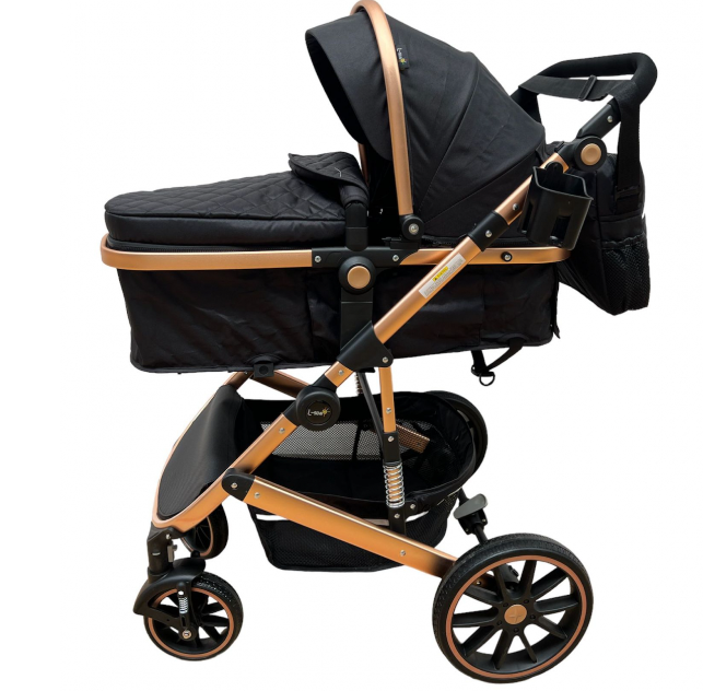 Carucior copii, 2 in 1, multifunctional,  Matlasat, Pliere compacta tip carte, suspensie roti [3]