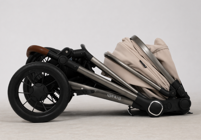 Cărucior copii, 3 în 1, Luxmom, Dublu reversibil, saltea inclusa, Geanta inclusa, Manusi de iarna, Roti antieroziune off-road, Husa de ploaie si insecte [9]