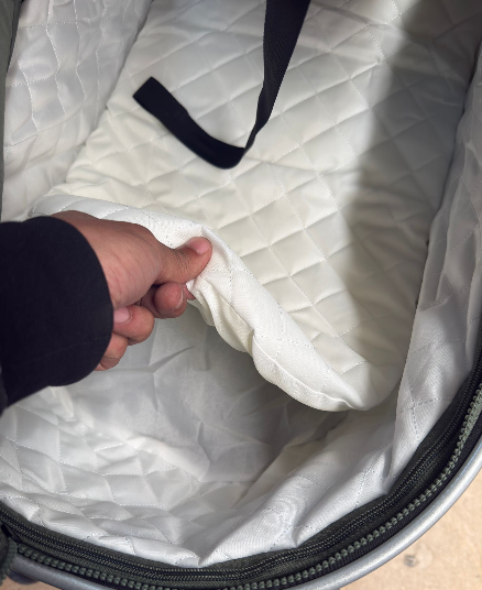 Cărucior copii, 3 în 1, Luxmom, Dublu reversibil, saltea inclusa, Geanta inclusa, Manusi de iarna, Roti antieroziune off-road, Husa de ploaie si insecte [8]