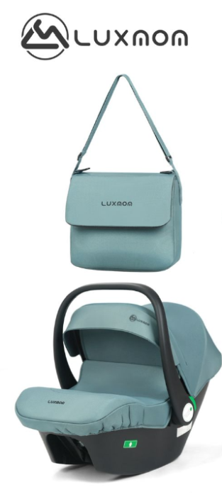 Cărucior copii, 3 în 1, Luxmom, Dublu reversibil, saltea inclusa, Geanta inclusa, Manusi de iarna, Roti antieroziune off-road, Husa de ploaie si insecte [9]