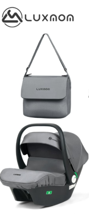 Cărucior copii, 3 în 1, Luxmom, Dublu reversibil, saltea inclusa, Geanta inclusa, Manusi de iarna, Roti antieroziune off-road, Husa de ploaie si insecte [7]