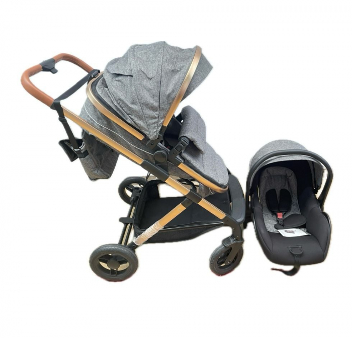 Carucior copii, 3 in 1, ultrapliabil si cu landou reversibil, cu perna reductoare in interior [2]