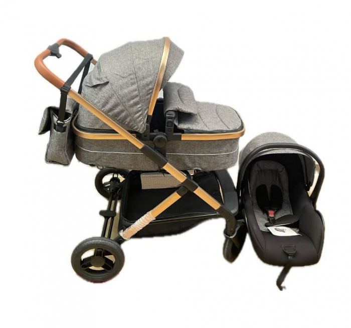 Carucior copii, 3 in 1, ultrapliabil si cu landou reversibil, cu perna reductoare in interior [4]