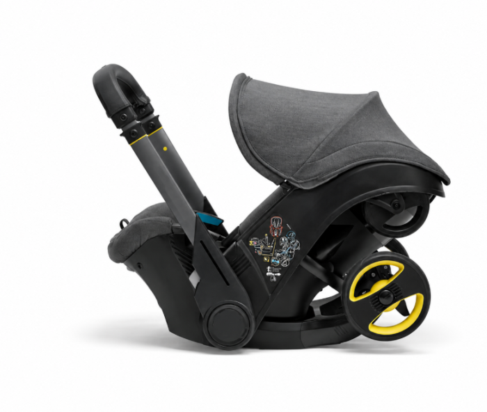Carucior 3 in 1 pentru copii, Cu scoica auto, Ultrapliabil, Aprobat pentru transport avion, Maner telescopic si reversibil, Pozitie de somn [2]