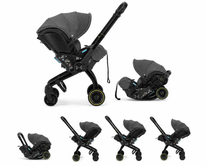 Carucior 3 in 1 pentru copii, Cu scoica auto, Ultrapliabil, Aprobat pentru transport avion, Maner telescopic si reversibil, Pozitie de somn [3]