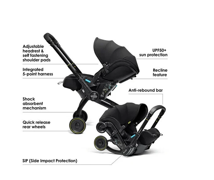 Carucior copii, Cu scoica auto, Ultrapliabil, Aprobat pentru transport avion, Maner telescopic si reversibil, Pozitie de somn [10]