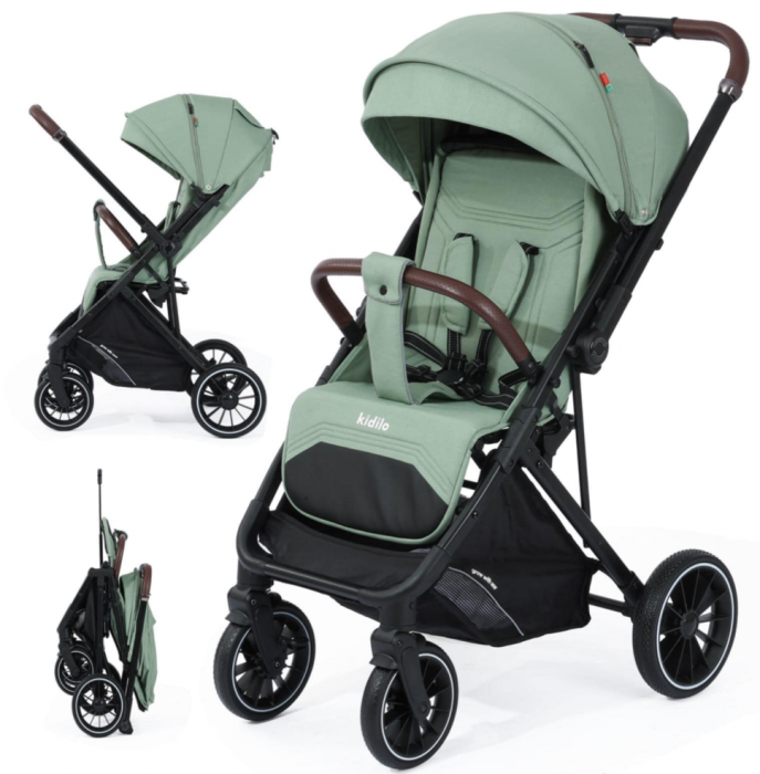 Carucior Copii , sport cu pozitie de somn, pliere troler, Spatar reglabil, Tehnologia One-Hand Folding, copertina extensibila, maner reversibil [1]