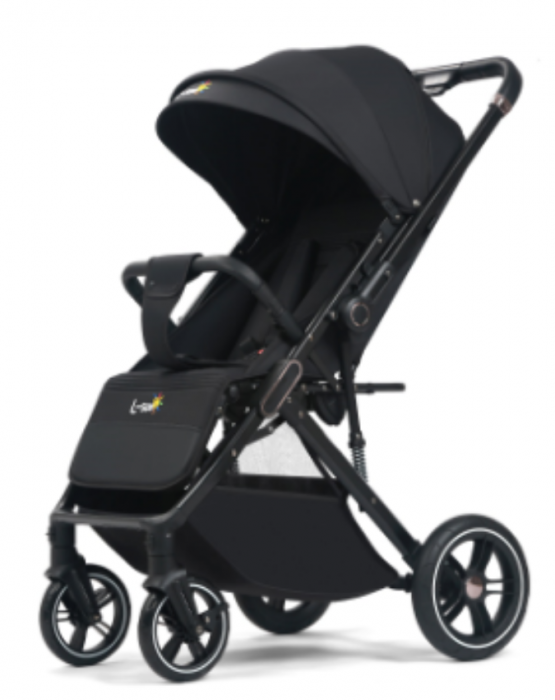 Carucior Copii , sport cu pozitie de somn, pliere automata cu o mana, Spatar reglabil, Tehnologia One-Hand Folding, copertina extensibila, maner reversibil, husa de picioare si geanta [4]