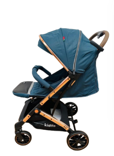 Carucior Copii, Tip sport cu pozitie de somn, Pliere Troller, Spatar reglabil, Tehnologia inovatoare One-Hand Folding, Kidilo, Albastru [3]