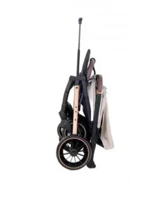 Carucior Copii, Tip sport cu pozitie de somn, Pliere Troller, Spatar reglabil, REVERSIBIL, Tehnologia inovatoare One-Hand Folding, Kidilo, bej [4]