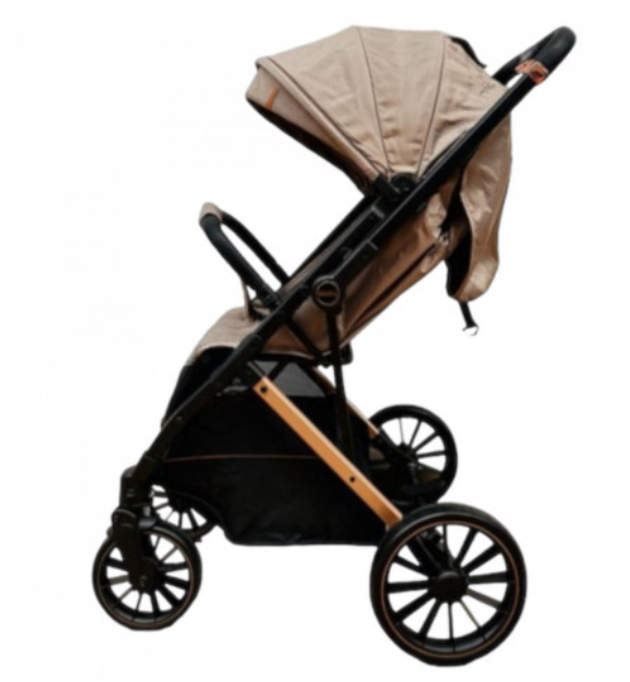 Carucior Copii, Tip sport cu pozitie de somn, Pliere Troller, Spatar reglabil, REVERSIBIL, Tehnologia inovatoare One-Hand Folding, Kidilo, bej [6]