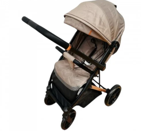 Carucior Copii, Tip sport cu pozitie de somn, Pliere Troller, Spatar reglabil, REVERSIBIL, Tehnologia inovatoare One-Hand Folding, Kidilo, bej [3]