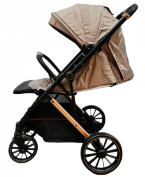 Carucior Copii, Tip sport cu pozitie de somn, Pliere Troller, Spatar reglabil, REVERSIBIL, Tehnologia inovatoare One-Hand Folding, Kidilo, bej [7]