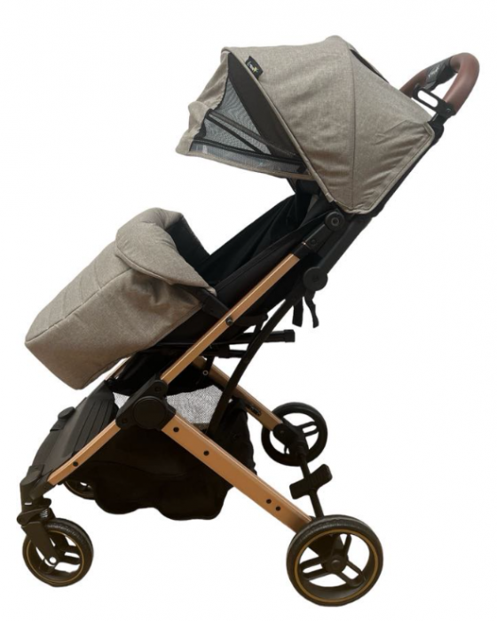 Carucior Copii, Tip sport cu pozitie de somn, Pliere Troller, Spatar reglabil, Tehnologia inovatoare One-Hand Folding, capotina reglabila, bicolor [2]