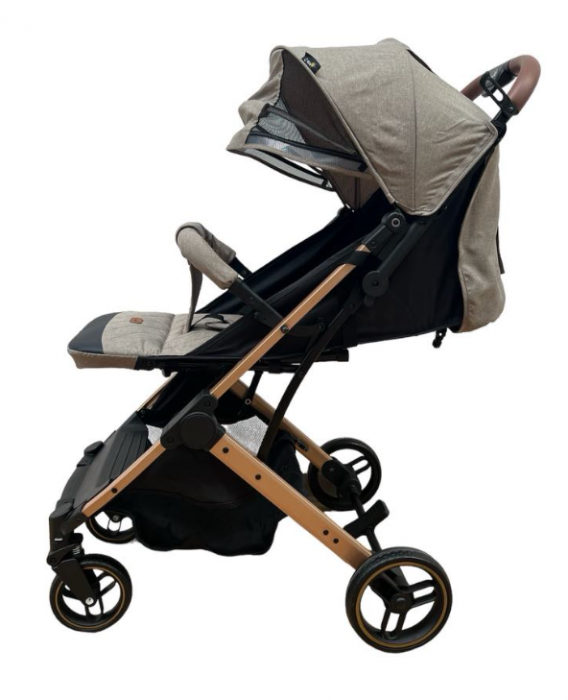 Carucior Copii, Tip sport cu pozitie de somn, Pliere Troller, Spatar reglabil, Tehnologia inovatoare One-Hand Folding, capotina reglabila, bicolor [3]