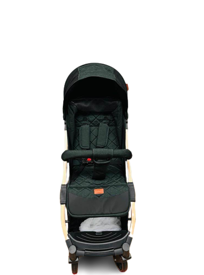 Carucior Copii, Tip sport cu pozitie de somn, Pliere Troller, Spatar reglabil, Tehnologia inovatoare One-Hand Folding, capotina reglabila, verde [3]