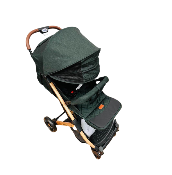 Carucior Copii, Tip sport cu pozitie de somn, Pliere Troller, Spatar reglabil, Tehnologia inovatoare One-Hand Folding, capotina reglabila, verde [2]