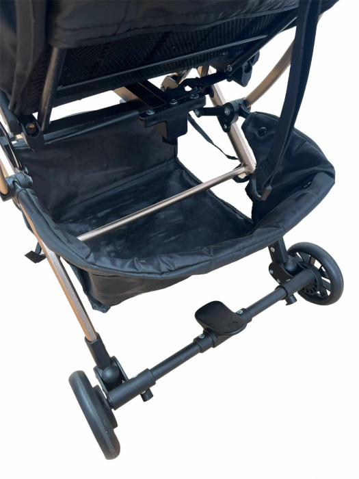 Carucior Copii,Tip sport cu pozitie de somn, Troller, Spatar reglabil prin centura, strangere compacta, albastru [4]