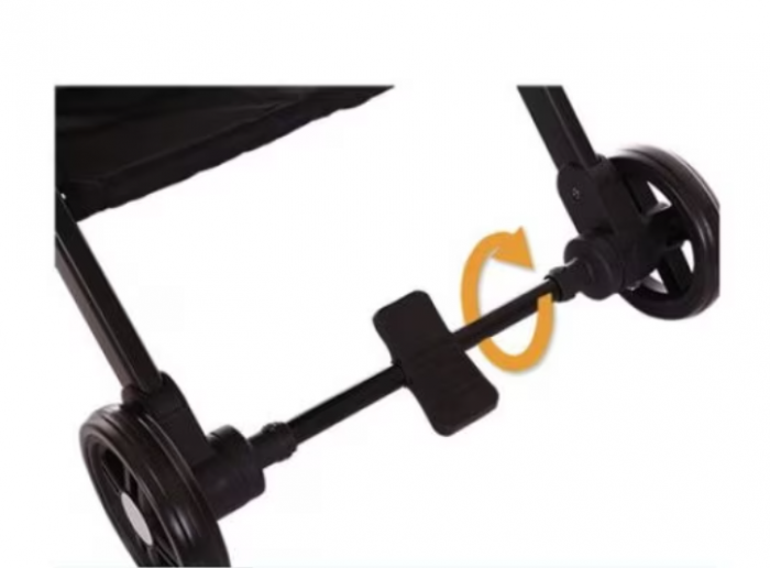 Carucior Copii, Tip sport cu pozitie de somn, Troller,Spatar reglabil prin centura, Tehnologia inovatoare One-Hand Folding, Negru90 x 105 x 50cm [6]