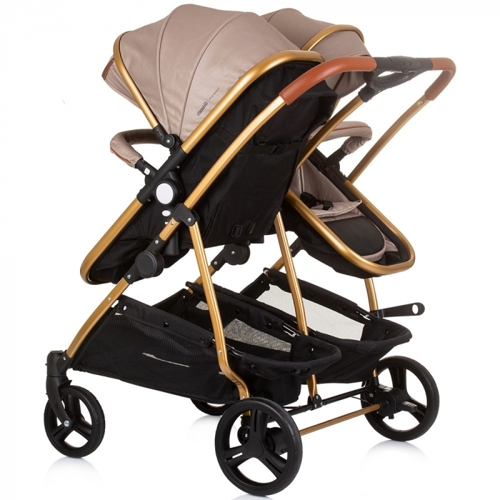 Carucior gemeni Chipolino Duo Smart 2 in 1 golden beige [3]