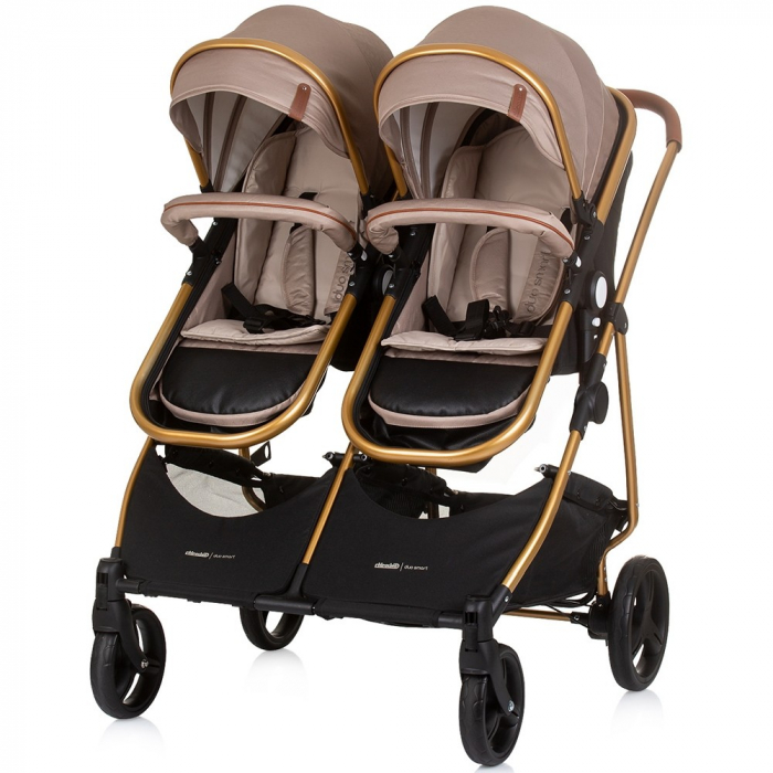Carucior gemeni Chipolino Duo Smart 2 in 1 golden beige [6]