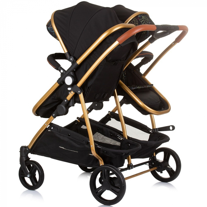 Carucior gemeni Chipolino Duo Smart 2 in 1 obsidian leaves [3]