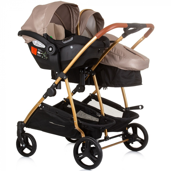 Carucior gemeni Chipolino Duo Smart 3 in 1 golden beige [10]