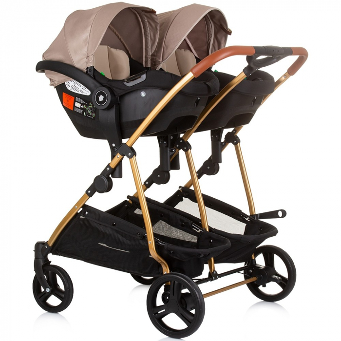 Carucior gemeni Chipolino Duo Smart 3 in 1 golden beige [11]