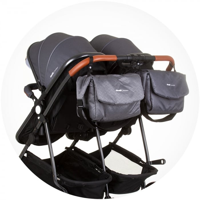 Carucior gemeni Chipolino Duo Smart 3 in 1 silver grey [14]
