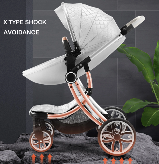 Carucior multifunctional 2 in 1, Forma anatomica pentru landou, Suspensie dubla [2]