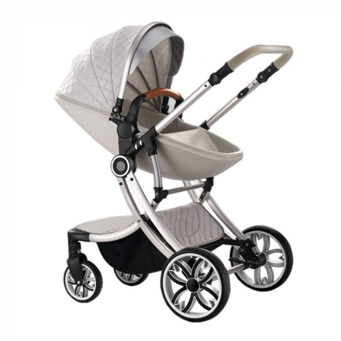 Carucior multifunctional 2 in 1, Forma anatomica pentru landou, Suspensie dubla [4]