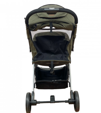 Carucior pentru bebelusi, cu pozitie de somn, 0-36 luni, cu husa impermeabila pentru picioare si maner cu piele, kaki [5]