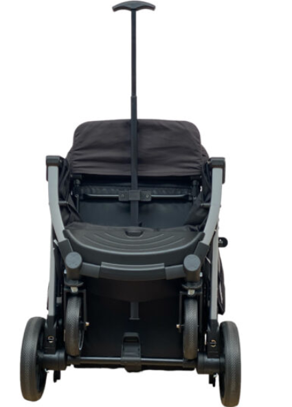 Carucior pentru bebelusi, cu pozitie de somn, 0-36 luni, cu husa impermeabila pentru picioare si maner cu piele, maro [5]