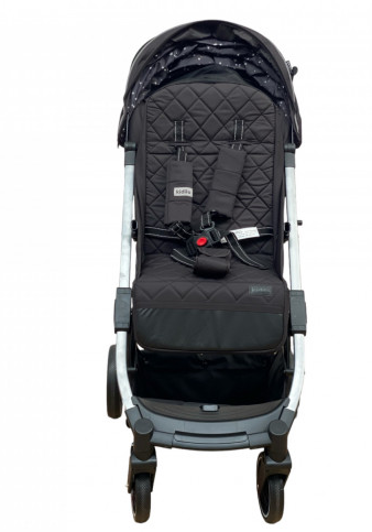 Carucior pentru bebelusi, cu pozitie de somn, 0-36 luni, cu husa impermeabila pentru picioare si maner cu piele, negru [3]