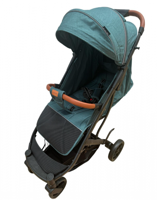 Carucior sport, tip troler, Cu husa de iarna detasabila, Roti cauciuc, Strangere ultracompacta, S1, Verde smarald [2]