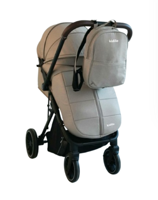 Carucior sport, Kidilo, Pentru toamna-iarna, Husa de picioare, Copertina extensibila, Bej [3]