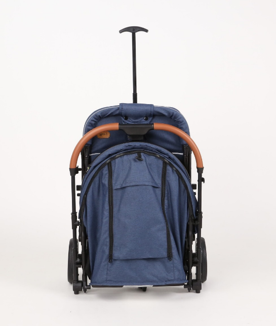Carucior Sport pentru Copii, cu pozitie de somn, Troller transport par avion, Spatar reglabil prin centura, Geanta pentru scutece, Tehnologia inovatoare One-Hand Folding, Maner reversibil, Albastru [8]