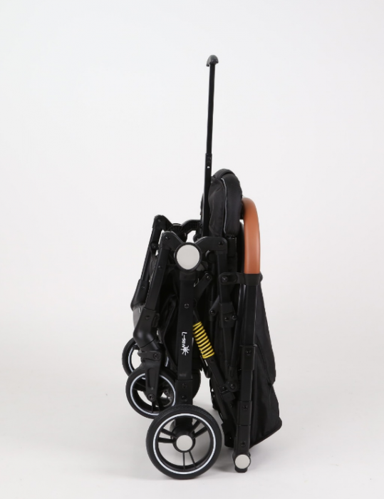 Carucior Sport pentru Copii, cu pozitie de somn, Troller transport par avion, Spatar reglabil prin centura, Geanta pentru scutece, Tehnologia inovatoare One-Hand Folding, Maner reversibil, Negru [7]