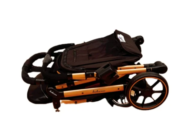 Carucior Sport Pentru Copii, Maner reversibil, Suport biberon, Plasa de tantari, Copertina extensibila, Cu suspensii, Recomandat transport par avion, Belecoo [3]