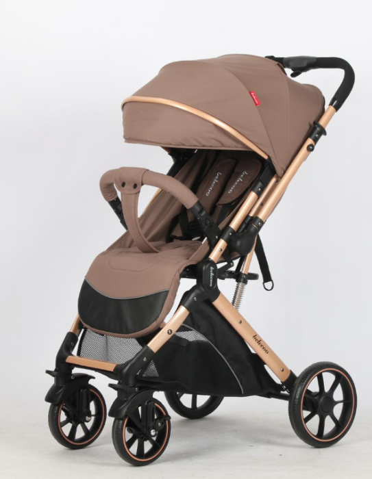 Carucior Sport Pentru Copii, Maner reversibil, Suport biberon, Plasa de tantari, Copertina extensibila, Cu suspensii, Recomandat transport par avion, Belecoo [9]