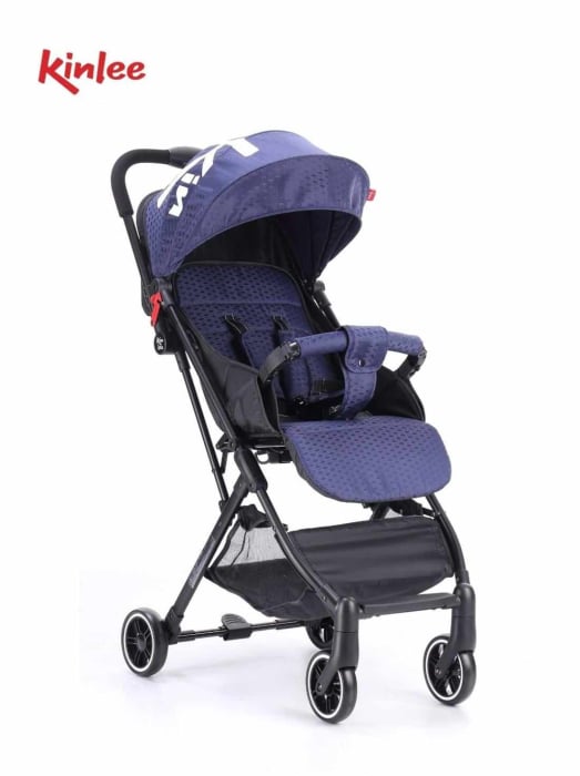 Carucior sport, pliere tip troler, pozitie de somn, cu suspensii, cu copertina rezistenta la apa, albastru [1]