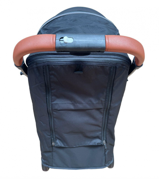 Carucior sport, tip troler, Cu husa de iarna detasabila, Roti cauciuc, Strangere ultracompacta, S1, Gri [7]