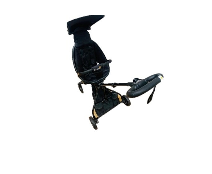 Carucior sport, protectie UV,ultracompact, scaun reversibil, parasolar reglabil, panza oxford, negru [2]