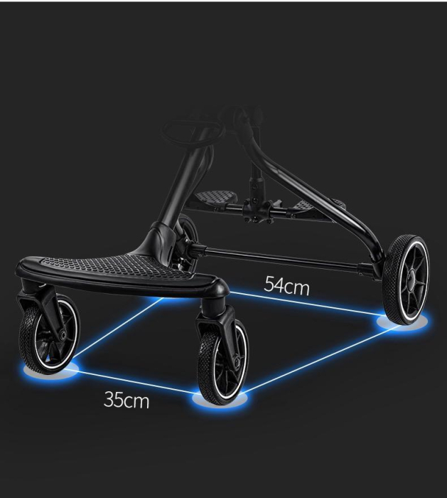 Carucior sport, protectie UV,ultracompact, scaun reversibil, parasolar reglabil, panza oxford, negru [6]