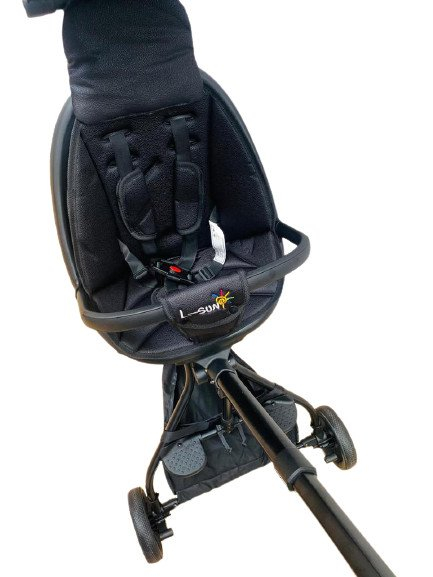 Carucior sport, protectie UV,ultracompact, scaun reversibil, parasolar reglabil, panza oxford, negru [10]