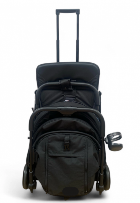 Carucior sport, ultrausor si ultrapliabil, cu pozitie de somn, tip troller, cu accesorii din piele, sarcina maxima 22 Kg, negru [4]