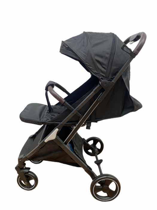 Carucior sport,ultrausor,cu pozitie de somn,tip troller,cu accesorii din piele, negru [4]